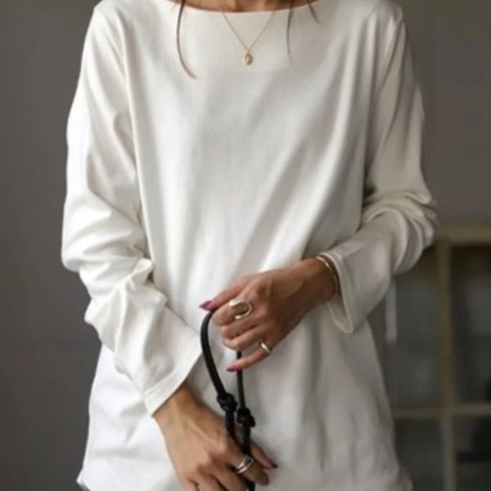 Plus Size Long Sleeve Fitted Blouse